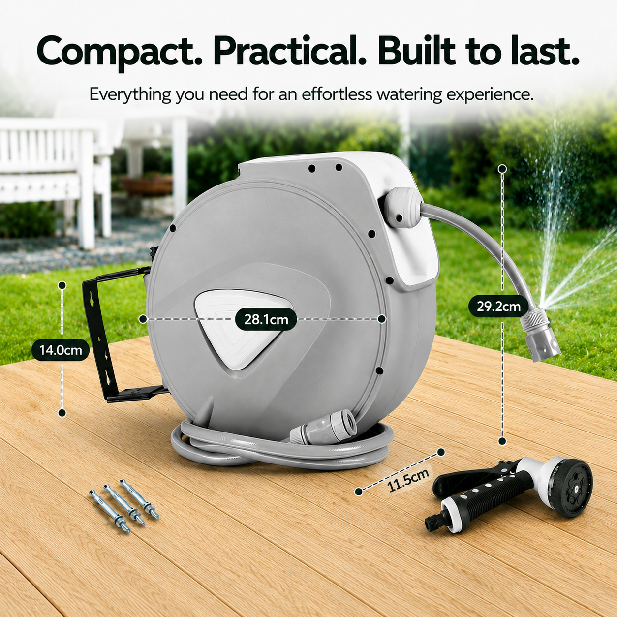 TasmanLush™ Retractable Garden Hose Reel